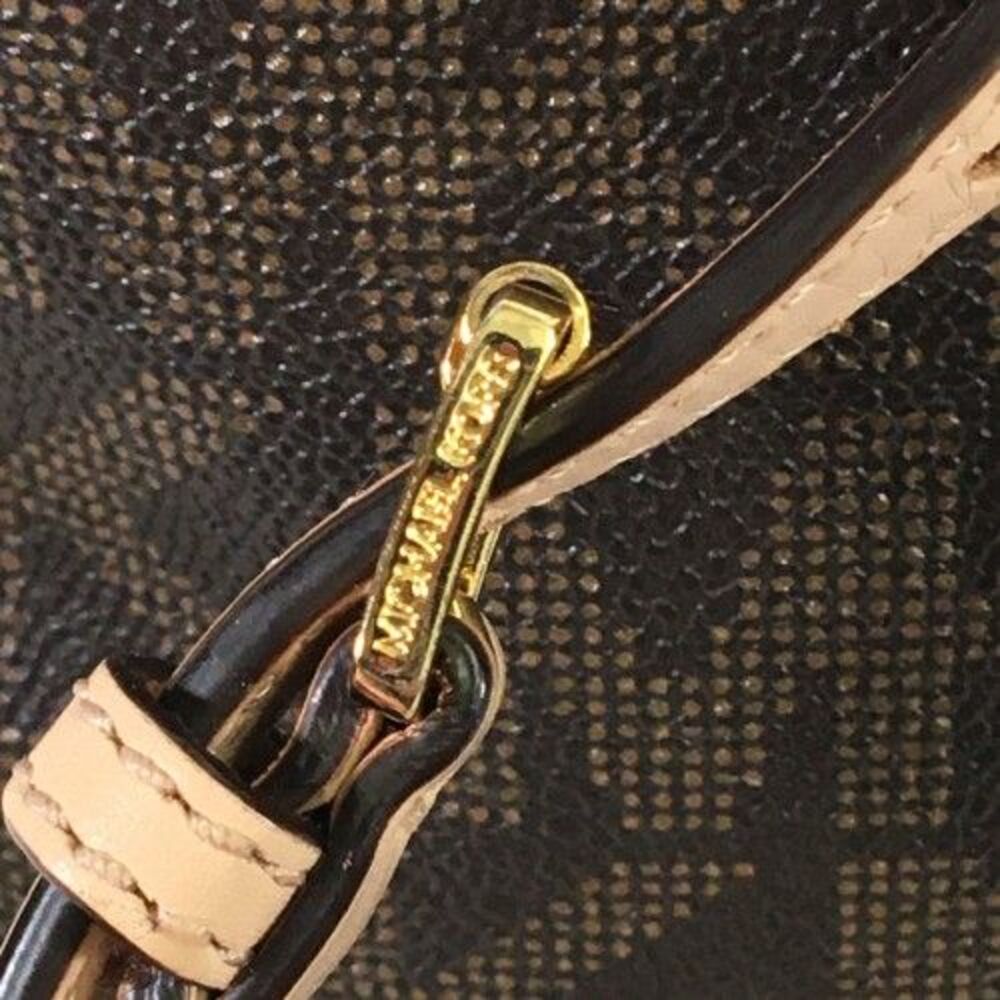 Michael Kors Cindy MK Signature Dome Crossbody Bag Brown Gold Logo 38H9CCPC3B - Picture 11 of 16